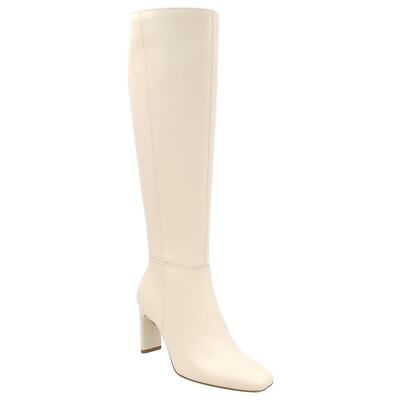Alfani Women Tristanne Square Toe Knee High Dress Boots Size US 10M Bone White