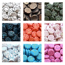 Rutkovsky 111-95052 Coin 2 Holes Pressed Beads Czech Glass 14mm Size 6 Pieces