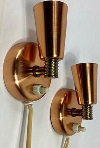 vintage ART DECO brass stainless Machine-age WALL SCONCE bed Lights MCM 15pix