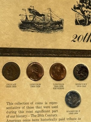 United States Coins of the 20th Century Set Framed Liberty Silver