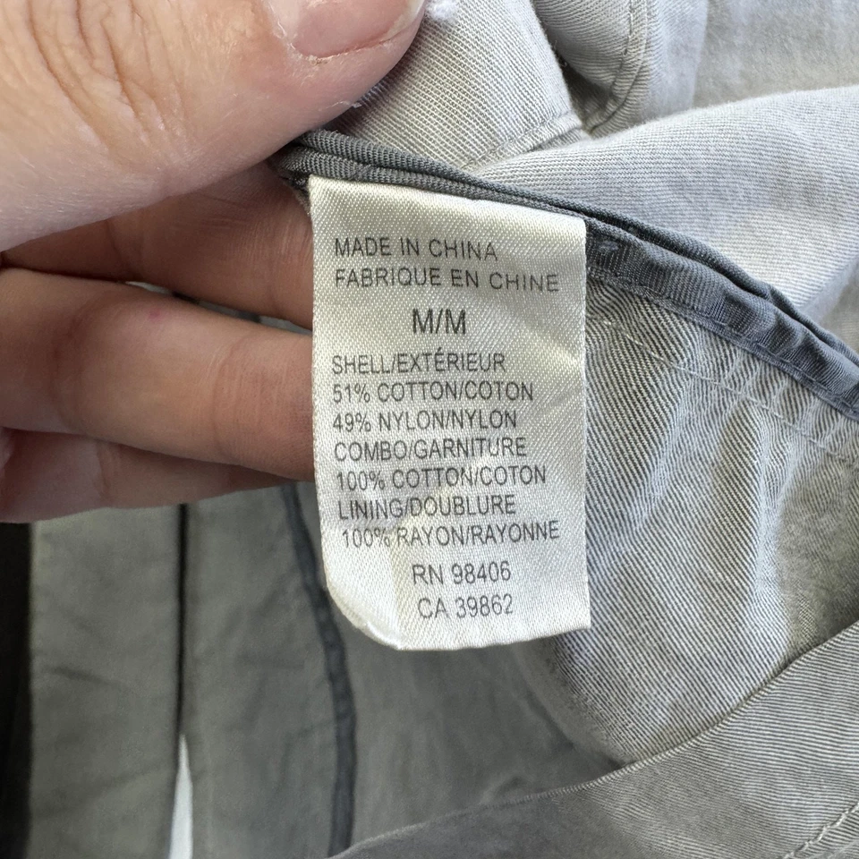 Abrigo Theory Para Hombre Gris Medio Perkin Mac Abrigo de Coche Algodón Nylon Forrado Ventilación Única Foto 4 de 4