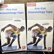 Yqzjjjust Pre-cut Kinesiology Tape 10 Strips Pre Cut lot of 2