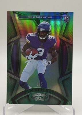 2023 Panini Certified - Rookies Jordan Addison #131 Mirror Green /5 (RC)