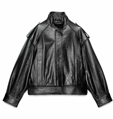 Zara Leather Collection Genuine Leather Jacket, women
