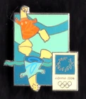ATHENS 2004 OLYMPIC GAMES. 1 PIN FROM A SET OF 35. MASCOT. SYNCHRONIZED SWIMMING