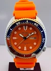 Refurbished Vintage Seiko Diver 6309 Automatic 17 Jew Orange Dial Men's Watch