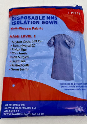 Isolation Gown SMS KnitCuff Disposable Medical AAMI LEVEL 2 Size XL,  PK 80
