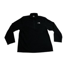 The North Face Mens XL Black Quarter Zip Fleece Pullover Mock Neck Jacket