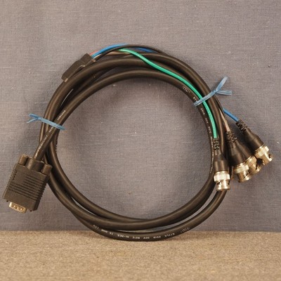 D-sub 15-pin VGA To 4BNC RGBS 6' HI-RES Low Attenuation A/V Coax 