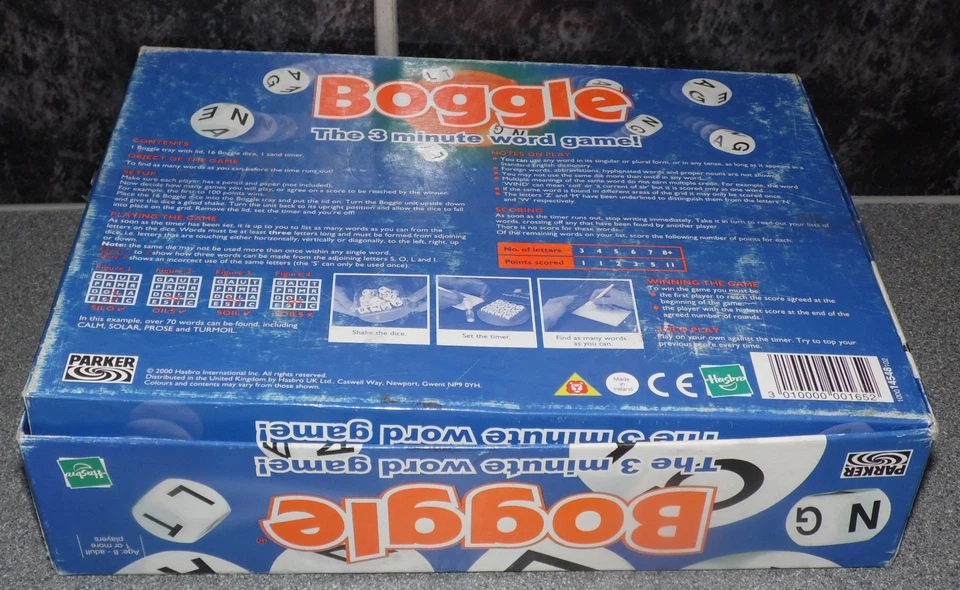 BOGGLE The 3 Minute Word Game! * 2000 Parker Games * Complete * - Image 4 of 4