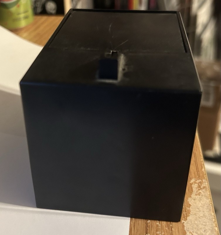 Vintage 1972 Poynter Products Black Box Money Trap Mechanical Coin Bank Monster