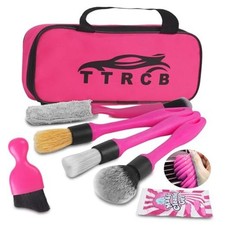 Car Detailing Cleaning Kit Interior Cleaner, Car Detailing Brush Set, Pink