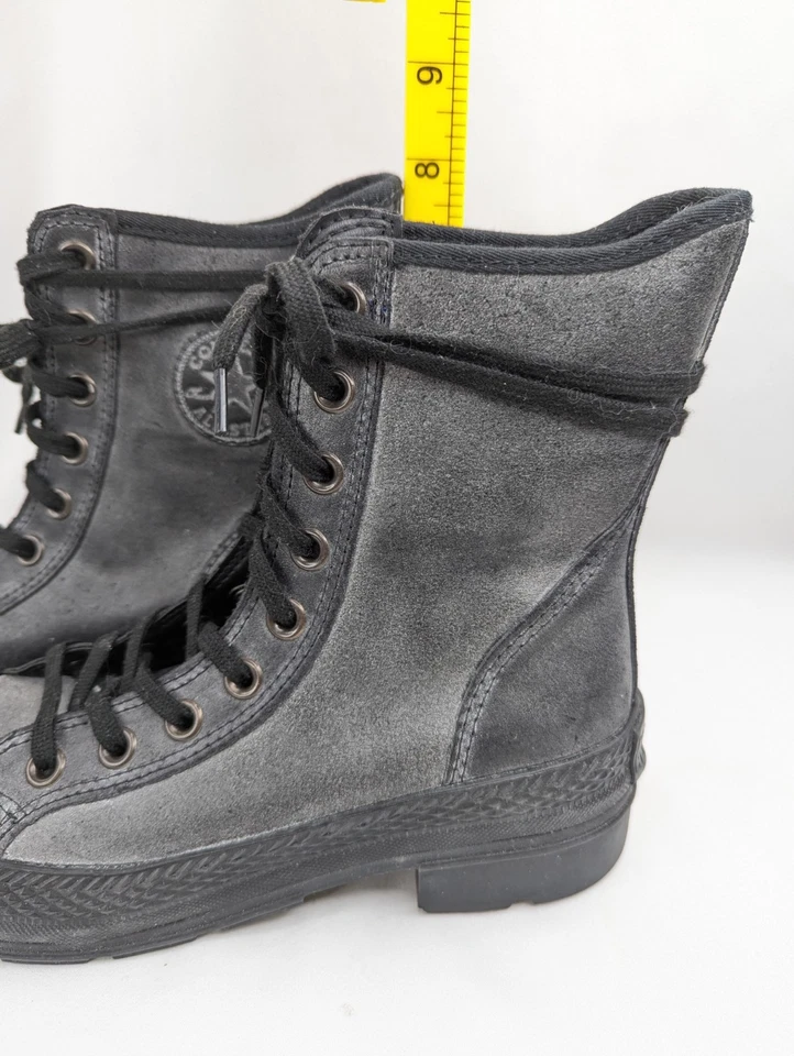 BOTAS DE COURO Converse All Star Outsider Scene femininas tamanho 6 preto/cinza 8" de altura - Imagem 3 de 4