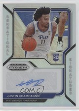 2021 Prizm Draft Picks Sensational Signatures Silver Justin Champagnie Auto 1k5