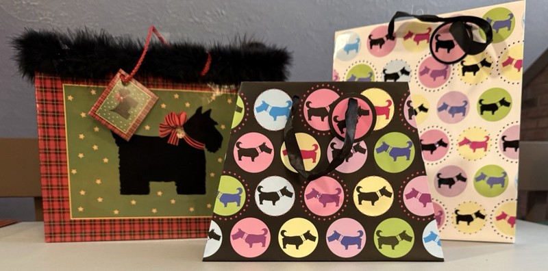 3 Scottie Dog/Scottish Terrier Gift Bags--New Condition