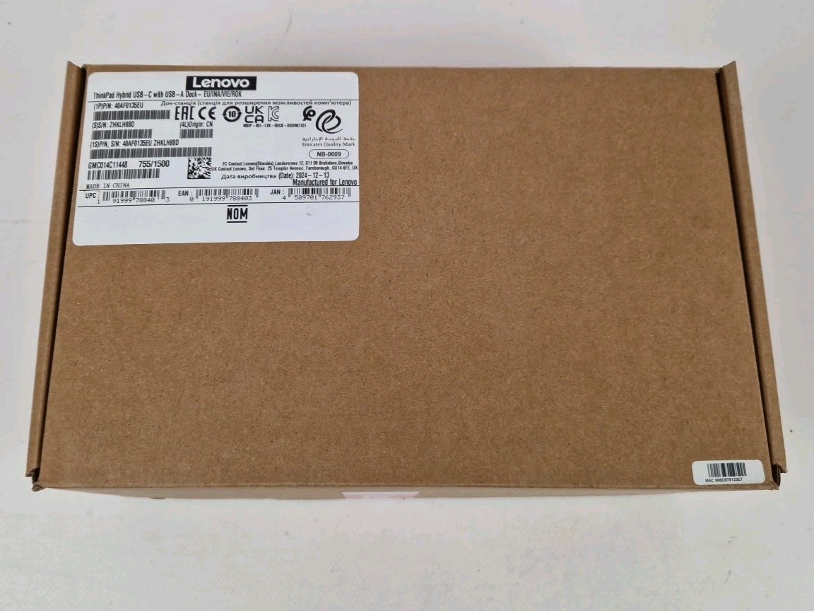 Lenovo 40AF0135EU station accueil ThinkPad hybrid USB-C PC portable