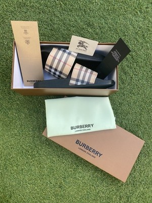 Men's BURBERRY FURLEY Vintage Slides | Size EU 43 US 9.5 | IN PERFECT CONDITION!