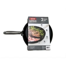 OXO Softworks Non-Stick 2-Piece Skillet Set (10.5 in / 12 in) - Black New