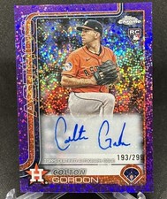 2025 Topps Chrome Update COLTON GORDON RC Auto Purple Speckle /299 Astros