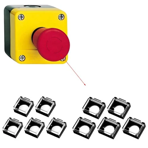 5-teilige Stop-Tastenabdeckung, staubdichte Schalterabdeckung für 1,6 cm