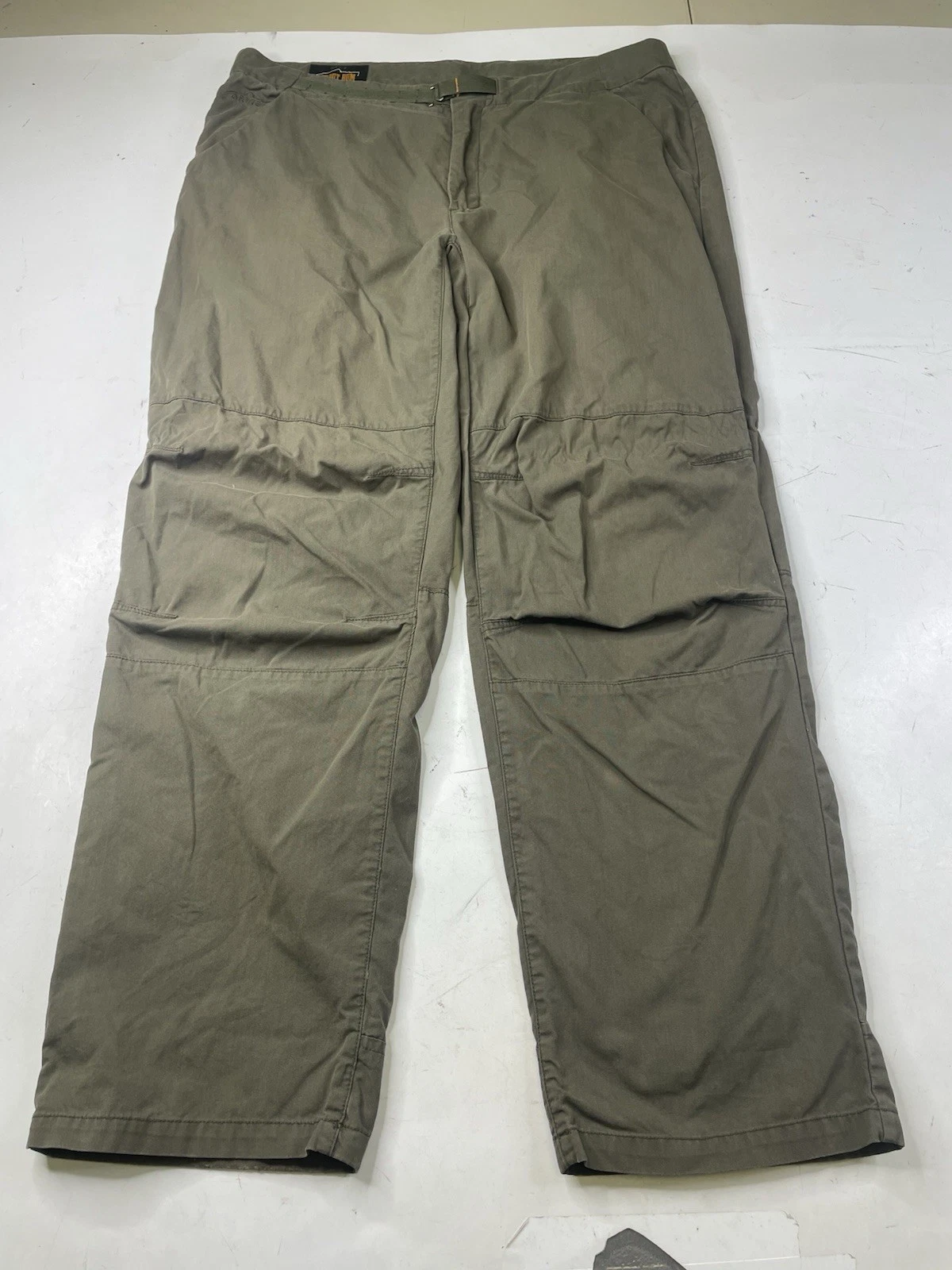 Orvis Trout Bum Mens 36 Belted Chino Fishing Camping Pants Utility Cotton Nylon