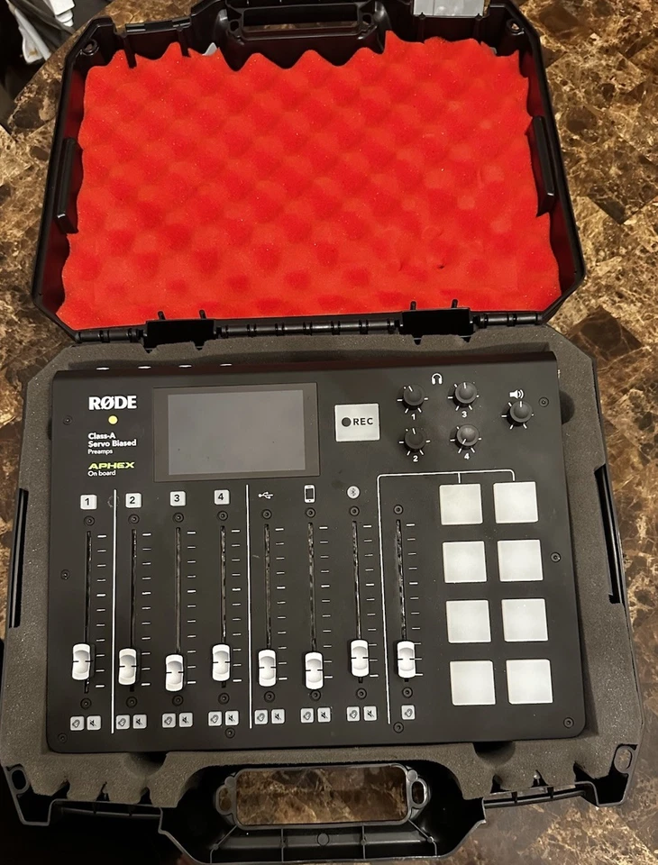 Rodecaster Pro Podcast Production Studio + CASEMATIX Hard Case w/ Foam Insert - Image 2 of 4