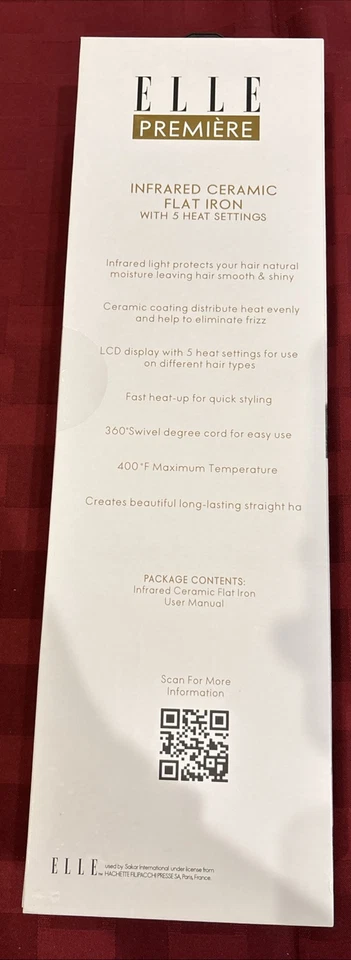 Elle premier ceramic flat iron new — 第 2/2 张图片