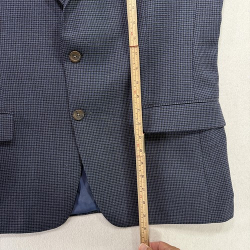 Blazer Hart Schaffner Marx Para Hombre 44S Azul Micro Cuadros Dos Botones Hecho en EE. UU. - Imagen 10 de 16