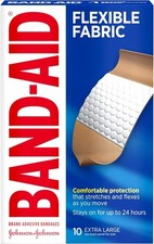 Band-Aid Extra Large Flexible Fabric Bandages 10ct Wound Protection