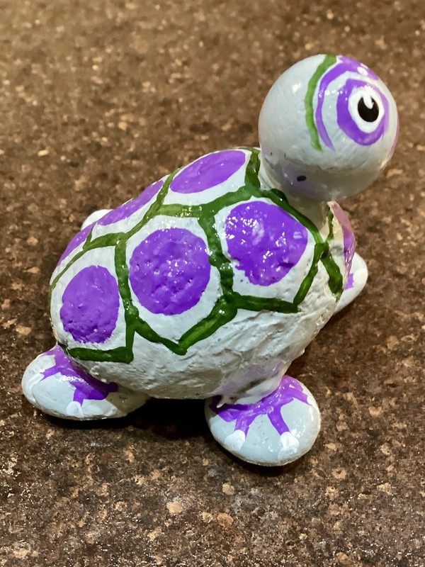 Handmade Turtle Figurine 2” L X 2” W X 1 1/2” H.  New