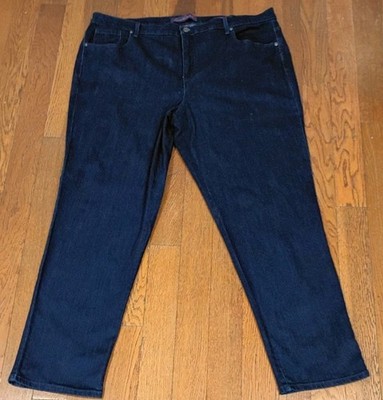 Gloria Vanderbilt Amanda Jeans Women's 20W Average Indigo Blue Dk Wash Stretch