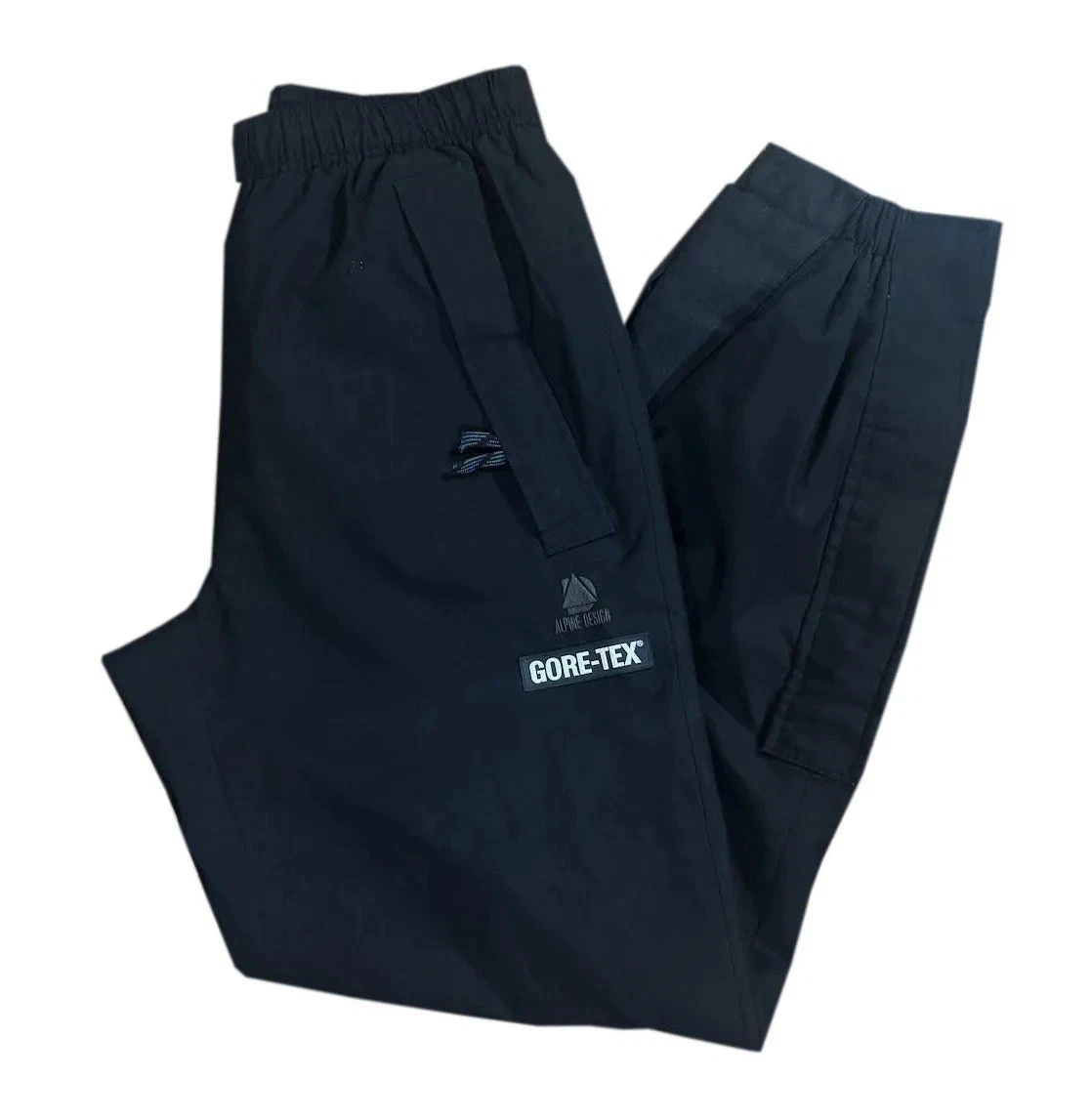 Vintage Alpine Design Gore-Tex Black / White Pants (Size S)