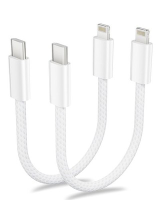 USB C Lightning Kabel Kurz 0.3M 2Pack, Ladekabel MFi Zertifiziert für Apple,