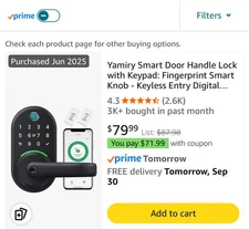 yamiry smart door handle lock