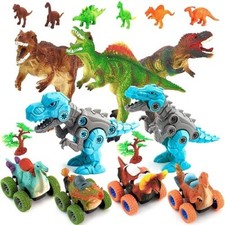 Kids Dinosaur Toys for Kids, Take Apart Dinosaur Toys Pull Back Cars and Dino