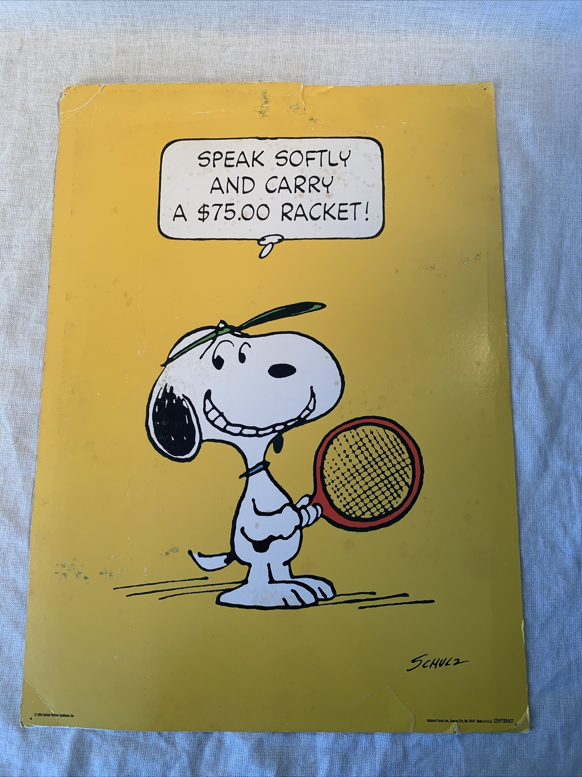 50'sヴィンテージポスタースヌーピーデッドストックSCHULZ 1958