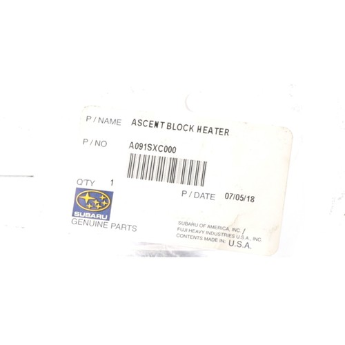 OEM NEW 2019-2024 Subaru Ascent 2.4L Engine Block Heater Kit A091SXC000 - Picture 5 of 5