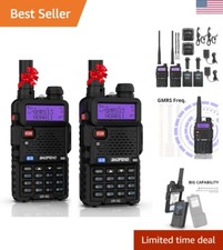 UV-5X GMRS Radio 2-Pack: Long-Range Rechargeable with NOAA Weather Alerts
