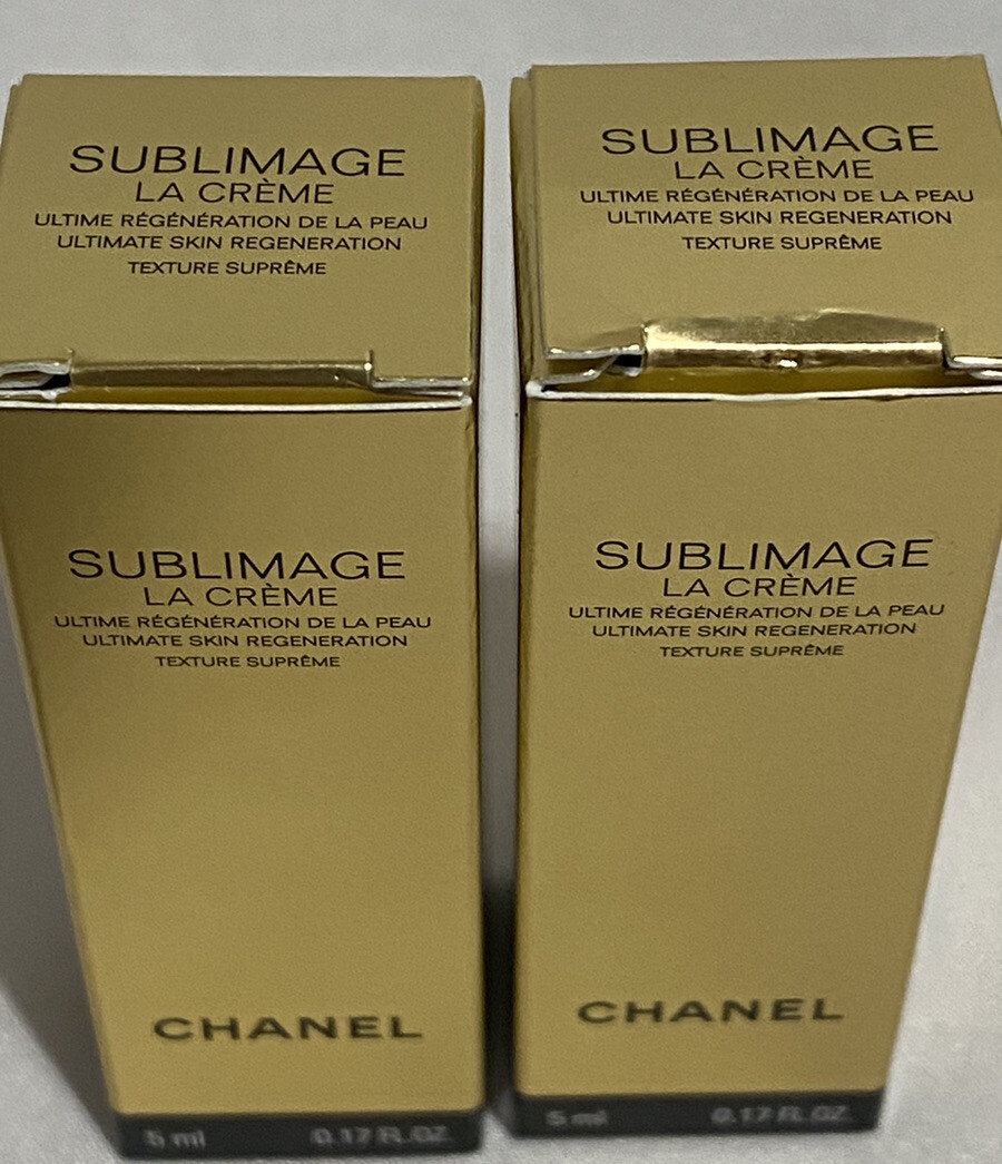 Lot of 2 Chanel Sublimage La Creme Texture Supreme Cream 5ml