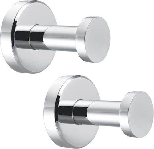 Bathroom Towel Hook 2 PCS, SUS304 Stainless Steel round Robe Hook, Entryway Heav