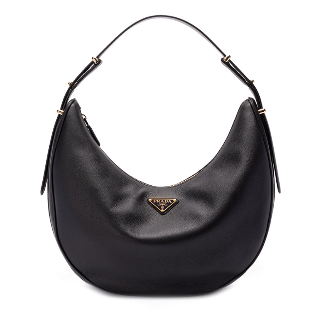 BRAND NEW PRADA BLACK LEATHER ARQUE LARGE HOBO BAG PURSE AUTHENTIC