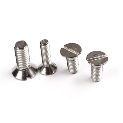 100Pcs M1.6 Stainless steel Slotted Countersunk Head Screws One Font Slot Bolts