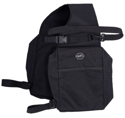 Doppelpacktasche Pferd Satteltasche QHP wasserabweisend schwarz