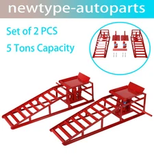 Car truck Service Ramp Lift Car Jack Hydraulic elevator 5 Ton 2-Pieces Red