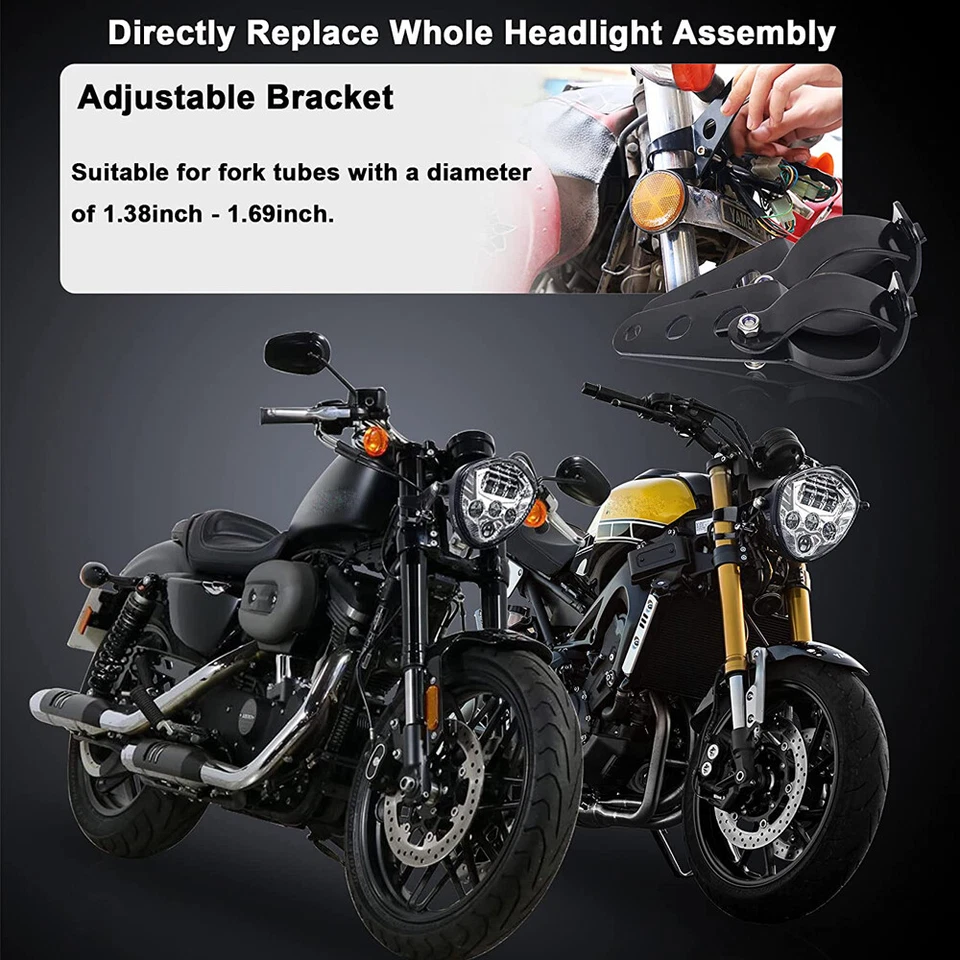 7" inch LED Projector Hi/Lo Headlight For Suzuki Boulevard C50 C90 M50 M90 M109R - Image 4 of 4