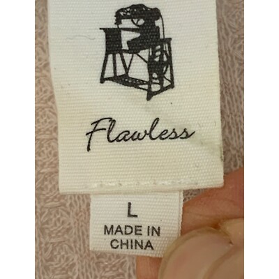 ハンドメイド専用 Flawless Womens V-Neck Waffle Knit Long Sleeve Thermal Top L Boxy