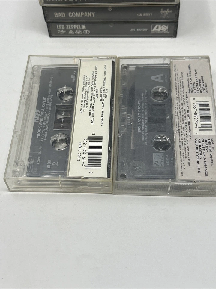 VTG Cassette Tape Lot Of 6 KISS RUSH  Boston Triumph Bad Company Led Zeppelin - Image 3 of 4