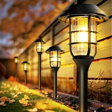 Solar Lights Outdoor Waterproof Garden Decoration 6 Pack Warm White