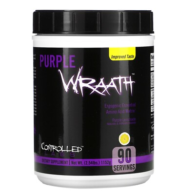 Controlled Labs Purple Wraath Purple Lemonade 1152g / 90 serv 10/24 + Samples