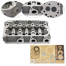 For Kubota D722 Engine Complete Cylinder Head with Full Gasket Kit+Valves Spring